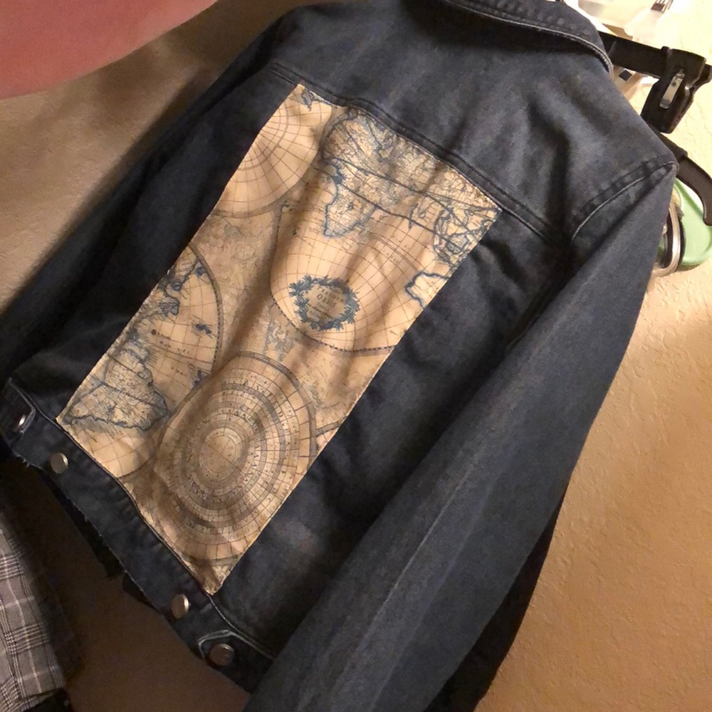 Upcycled denim jacket